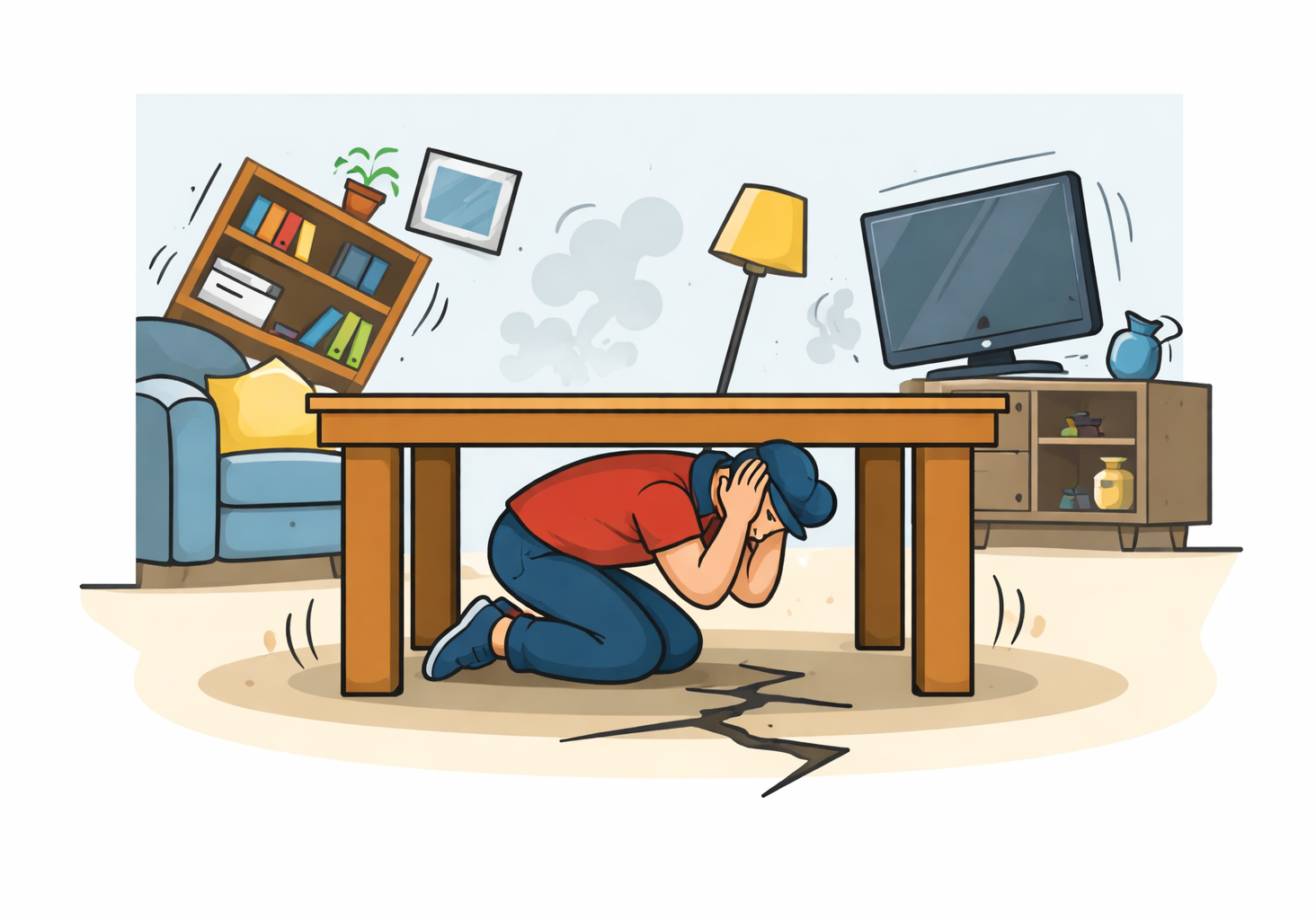 during an earthquake